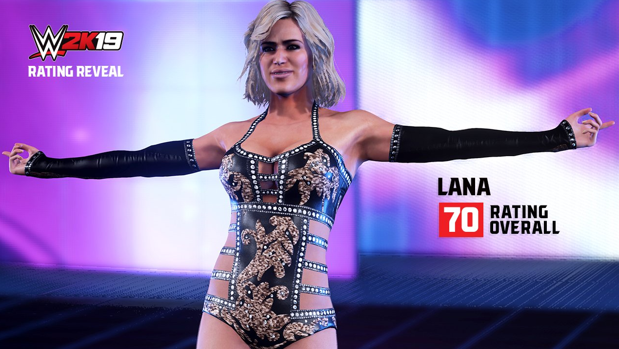 《WWE 2K19》摔角手评分更新 美女悍将拉娜获70分