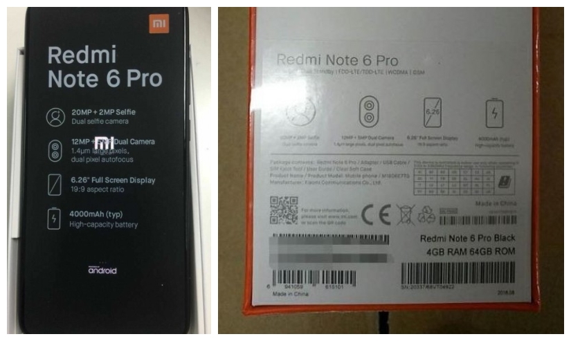 红米Note 6 Pro配置曝光：6.26寸刘海屏 骁龙660+四摄