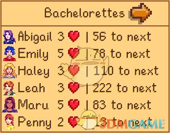 《星露谷物语》好感度显示MOD