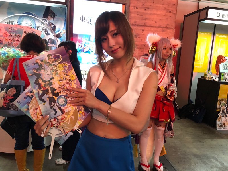 TGS 2018展会现场Showgirl图赏 青春靓丽的爆乳妹子