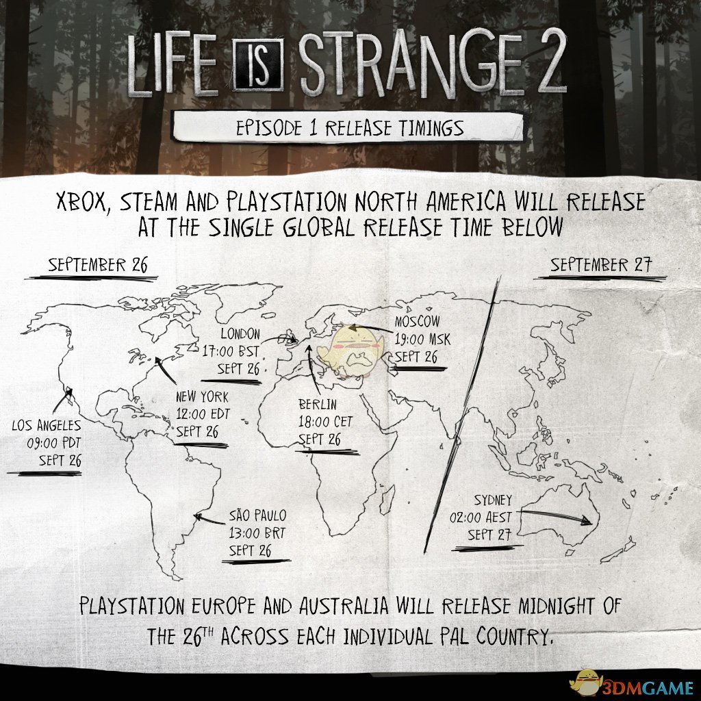 《奇异人生2》全球各地区具体解锁时间一览