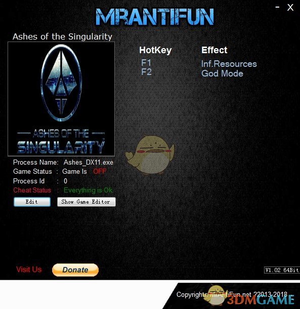 《奇点灰烬》v1 .50.24210无限资源无敌修改器[MrAntiFun]