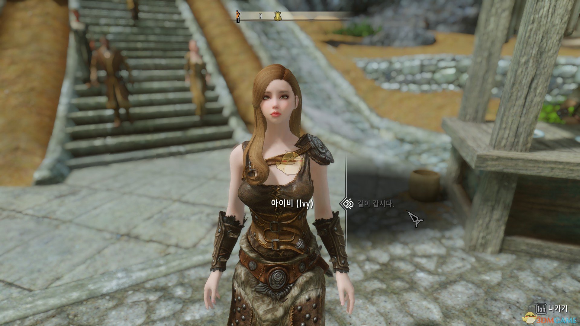 《上古卷轴5：天际》Ysolda看着柔弱的女性随从MOD