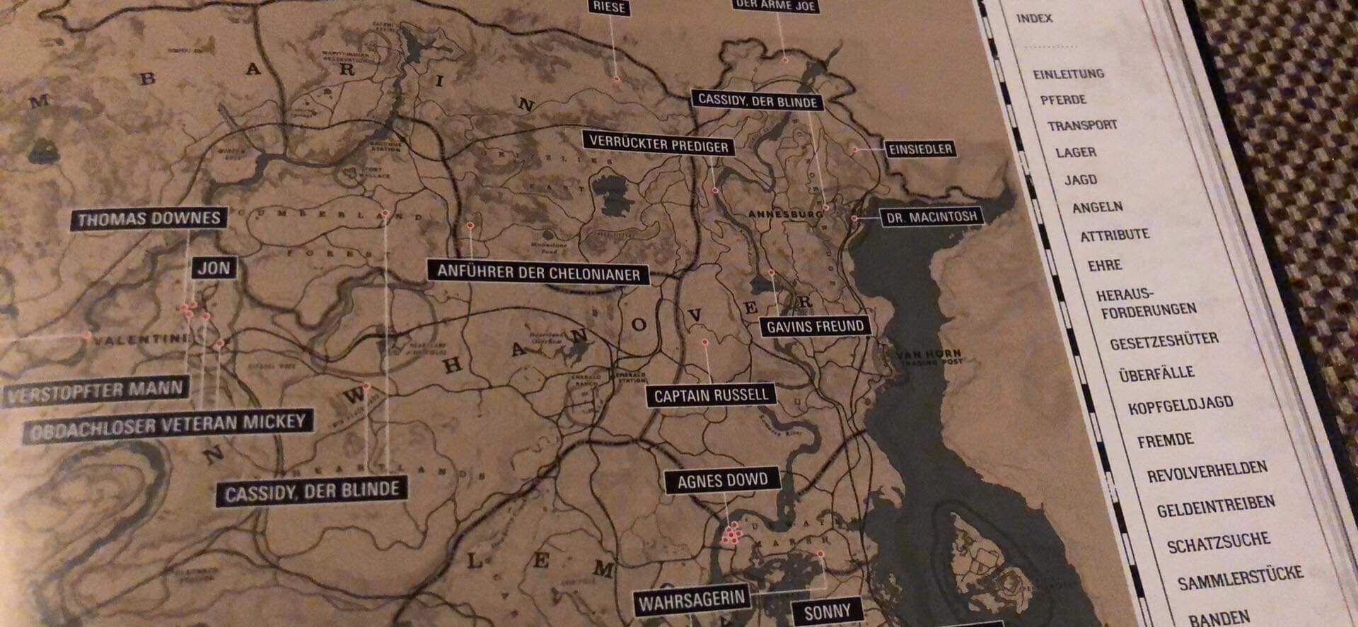 剧透预警！《荒野大镖客2》完整地图 马匹武器信息泄露