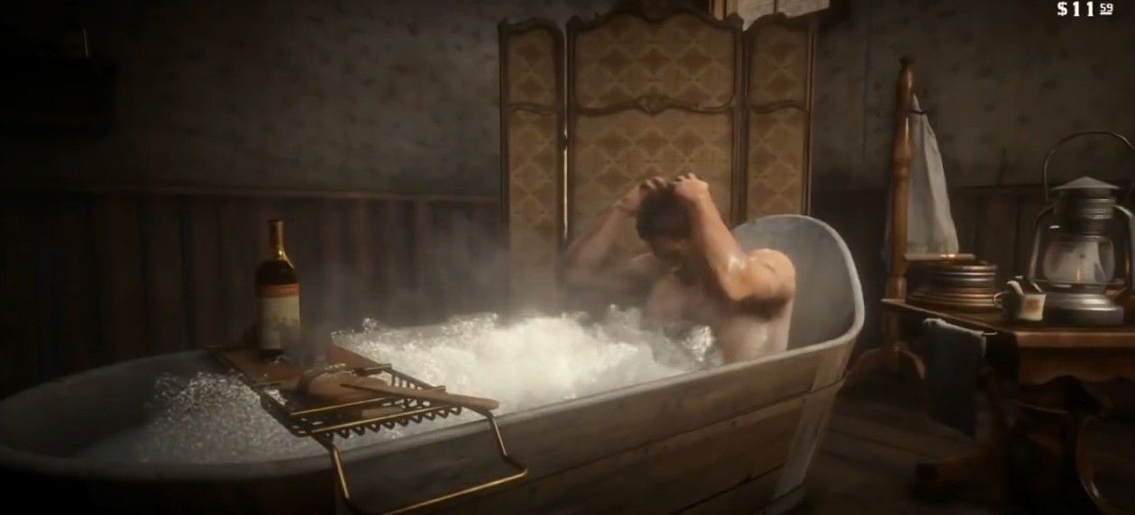 福利来袭！俄罗斯up主泄露《荒野大镖客2》最新洗浴视频
