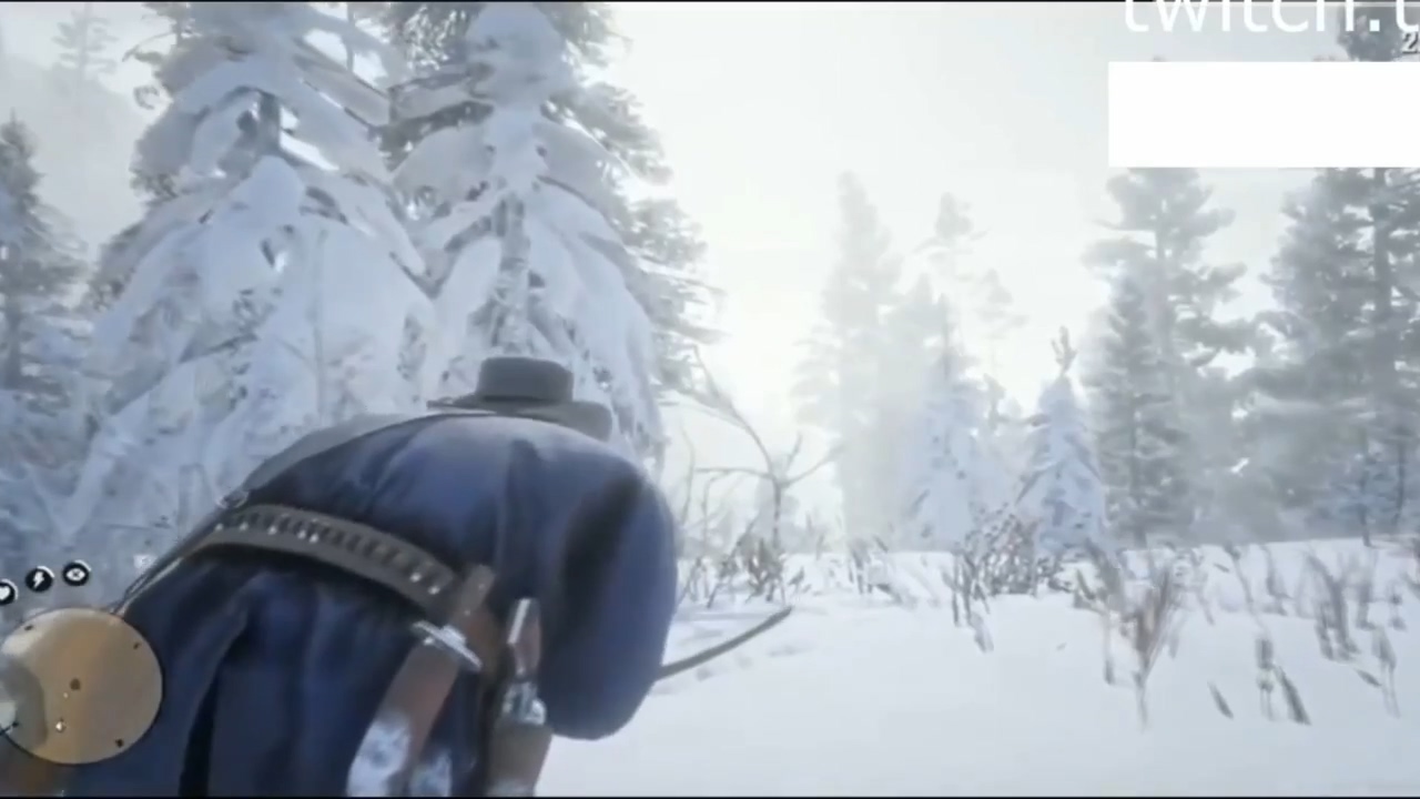 《荒野大镖客2》泄露视频 雪山帮派火拼和打猎