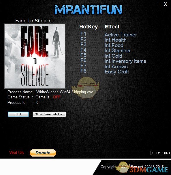 《归于沉寂》v1.0.2022七项修改器[MrAntiFun]