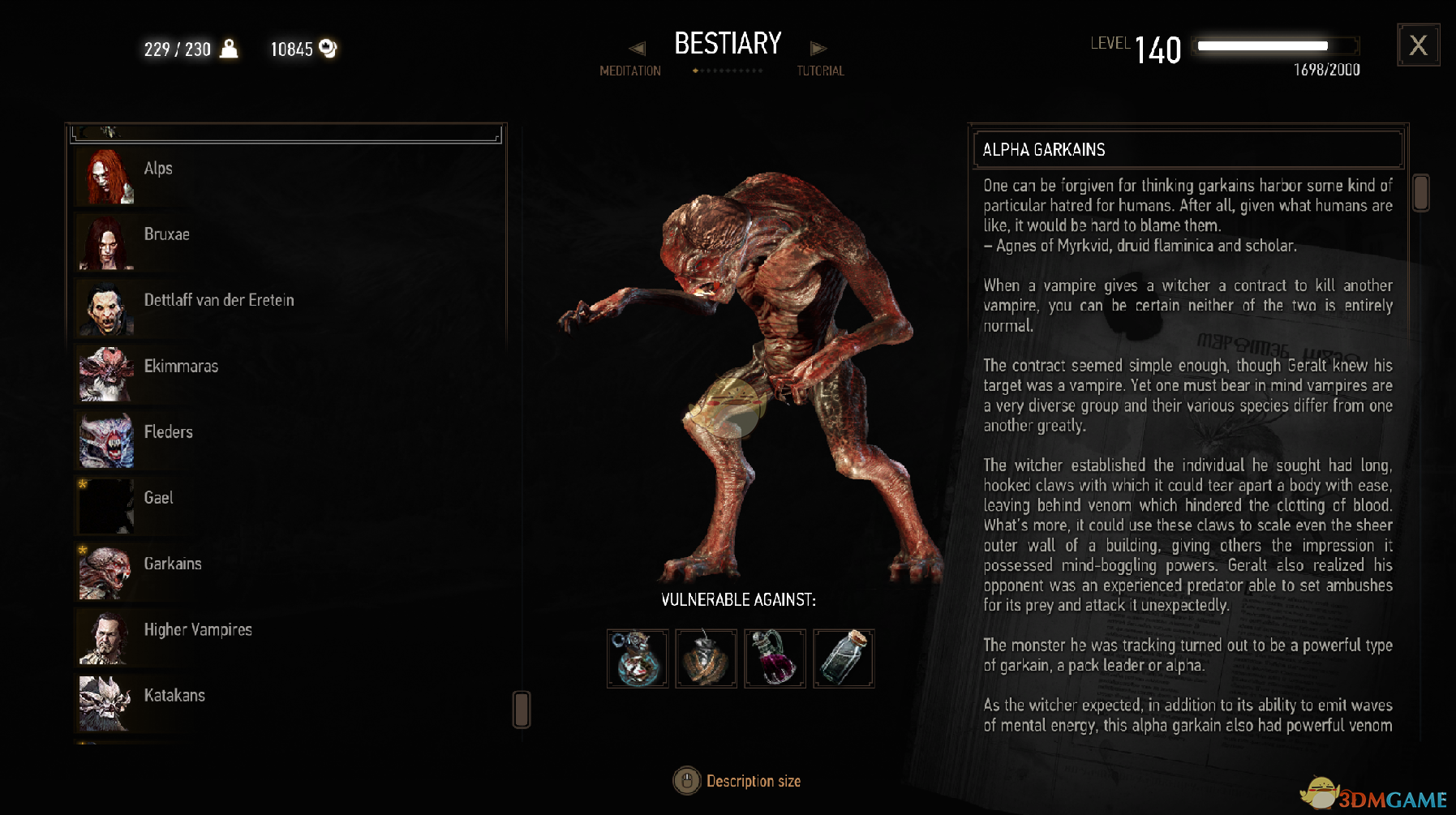 《巫师3：狂猎》动态怪物图鉴MOD