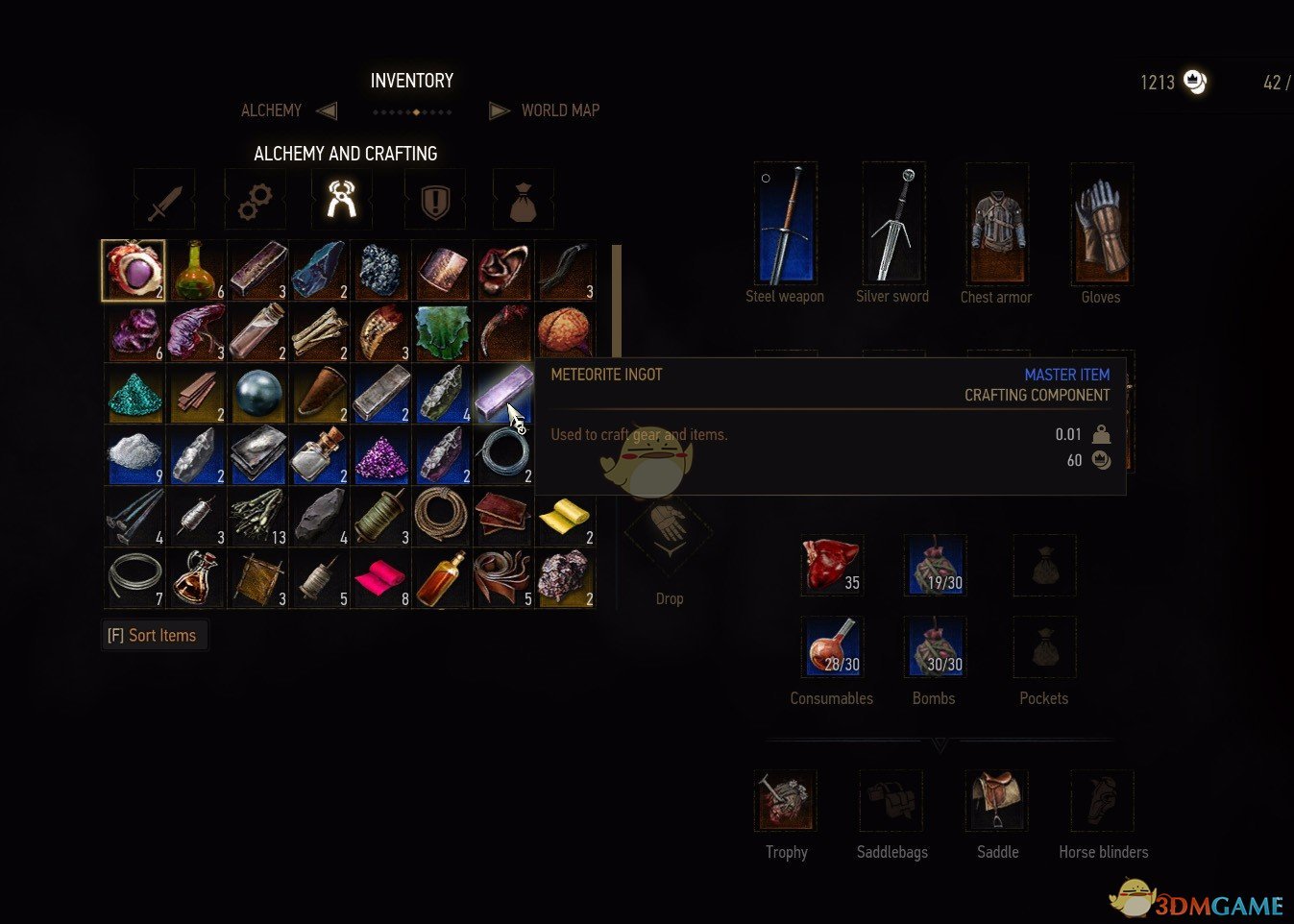《巫师3：狂猎》改变物品重量MOD