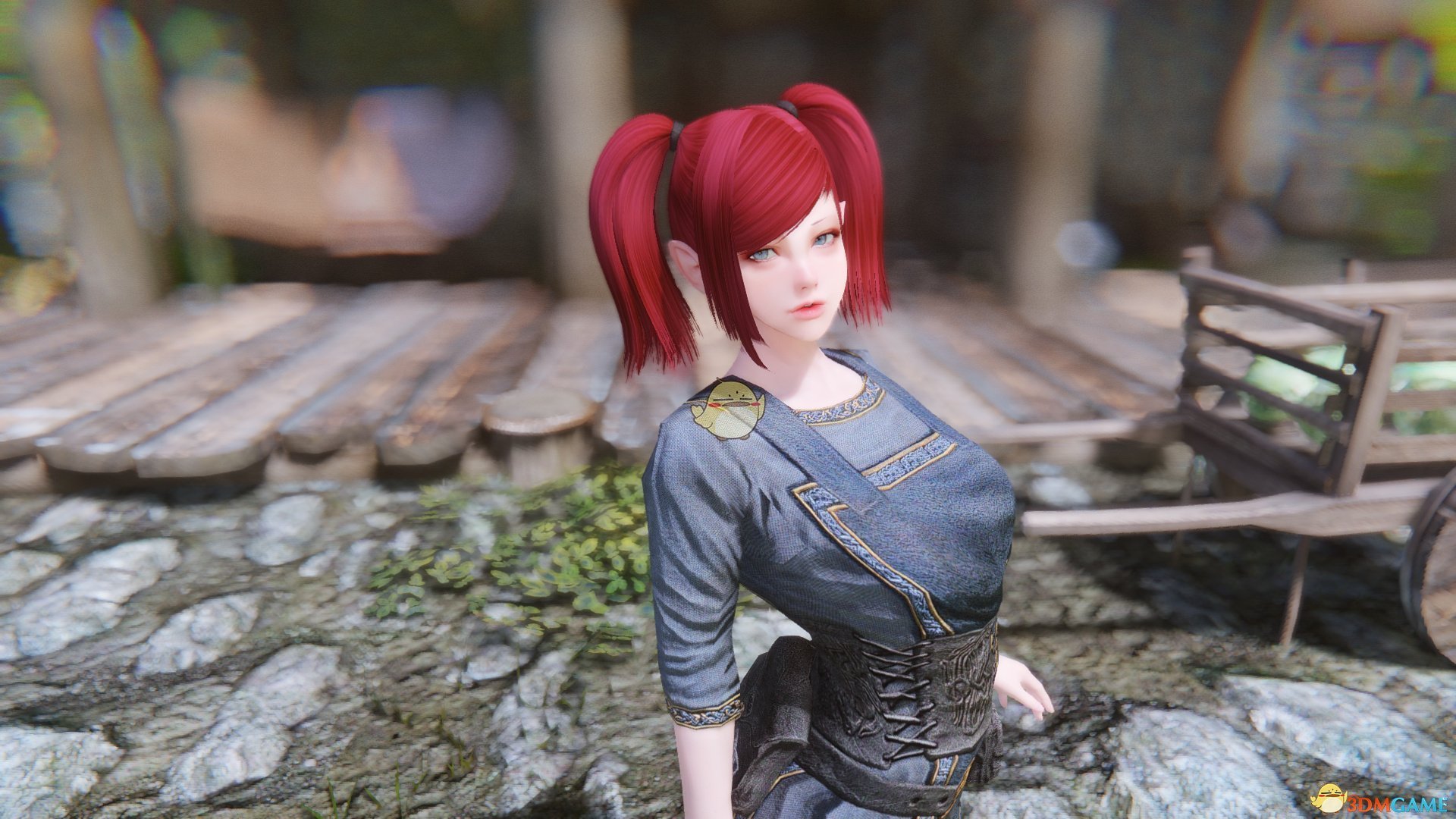 《上古卷轴5：天际》Nina红色双马尾女性随从MOD