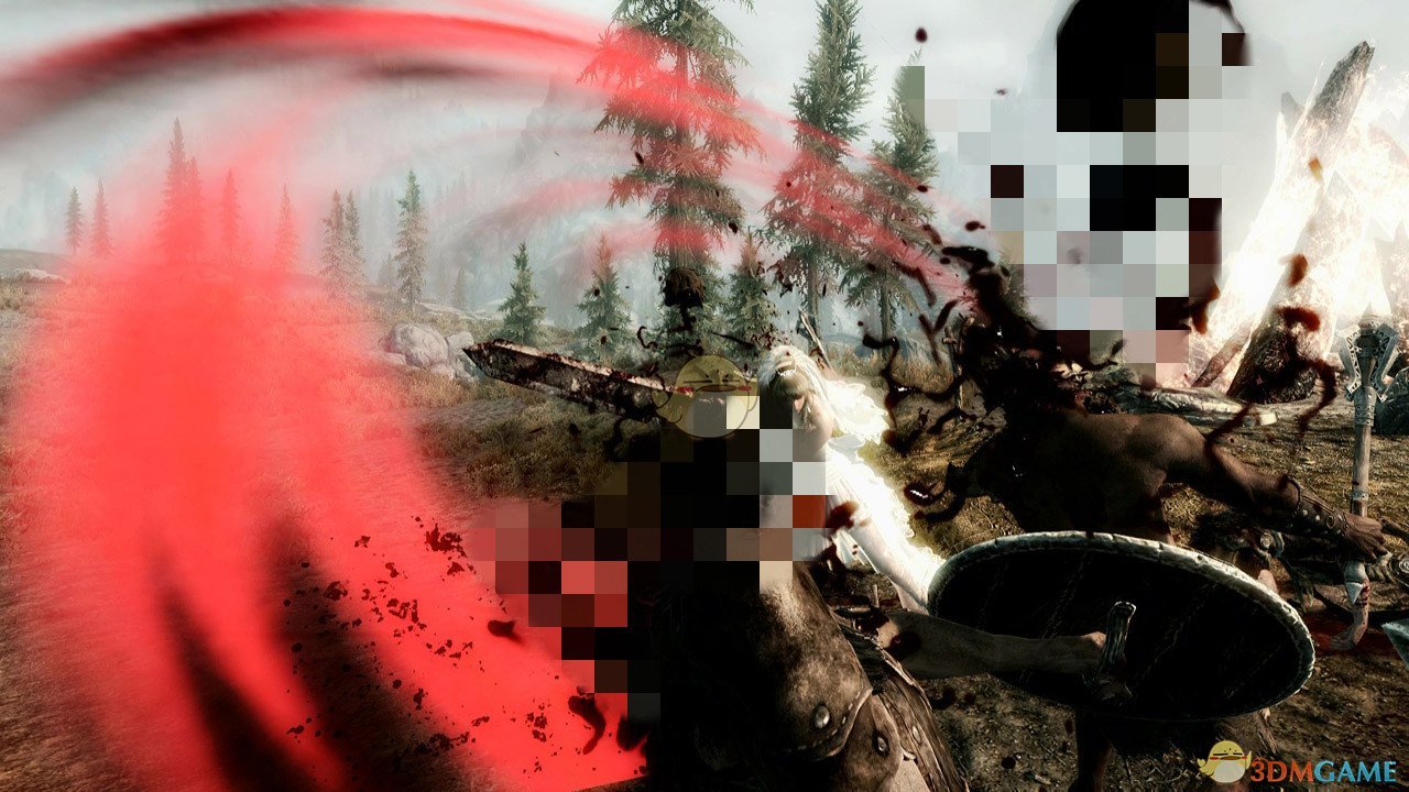 《上古卷轴5：天际》狂暴挥刀动画特效MOD