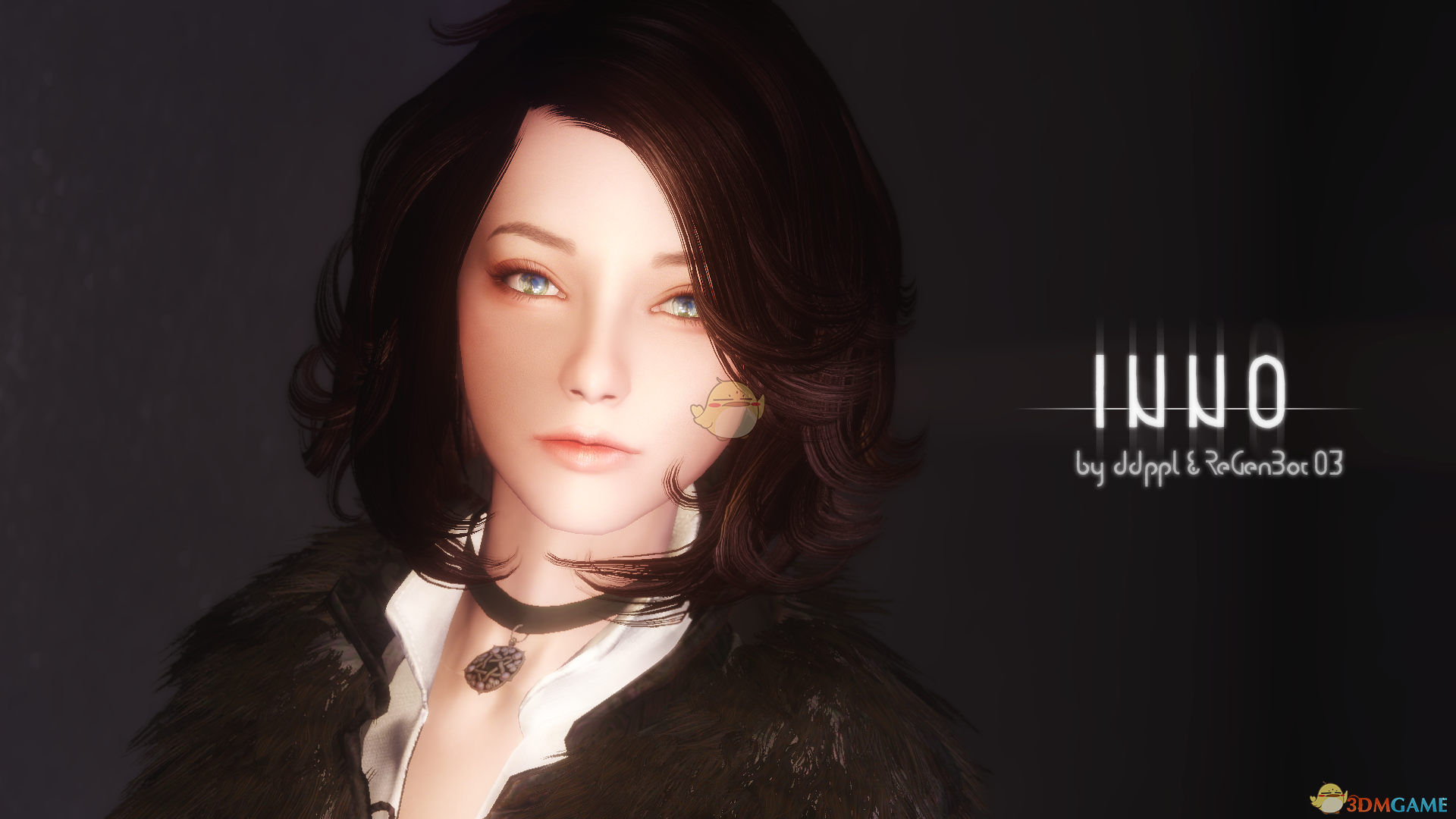 《上古卷轴5：天际》Inno微卷短发美丽女性随从MOD