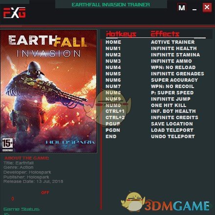 《地球陨落》v2018.10.04十三项修改器[FutureX]