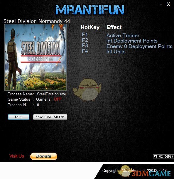 《钢铁之师：诺曼底44》v300099558三项修改器[MrAntiFun]