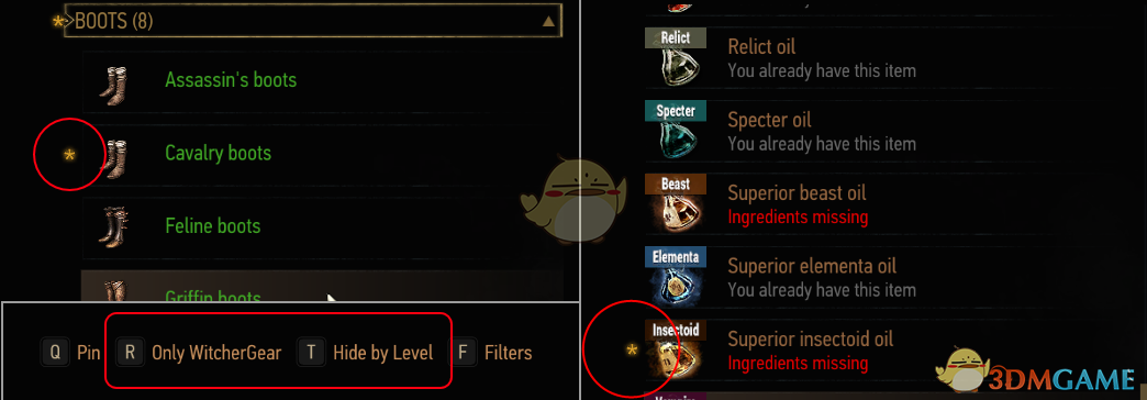 《巫师3：狂猎》制作菜单优化MOD