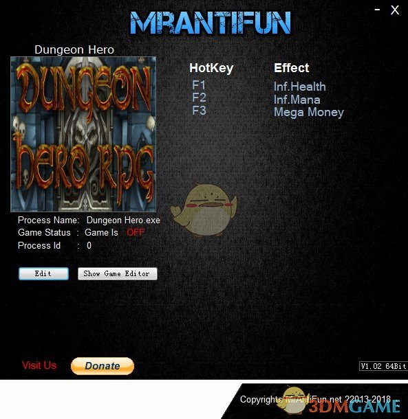 《地下城英雄》v2018.12.01六项修改器[MrAntiFun]