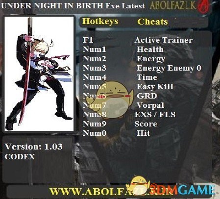 《夜下降生Exe：Late[st]》v1.03十项修改器[Abolfazl]