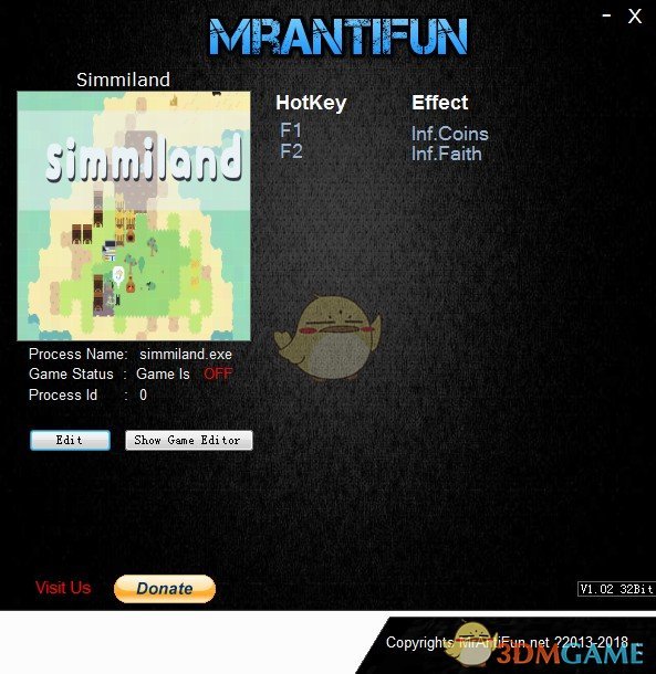 《西米岛》v1.4.13无限金钱信仰修改器[MrAntiFun]