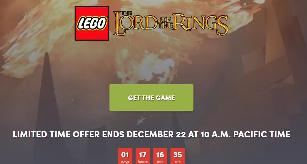 Humble福利喜加一又来了：《乐高指环王》免费领取