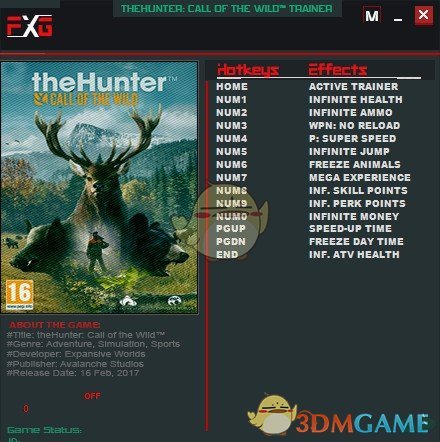 《猎人：荒野的呼唤》v1.28十三项修改器[FutureX]