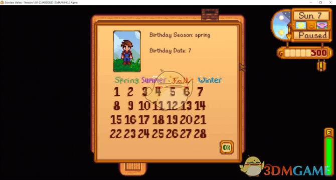 《星露谷物语》生日快乐MOD