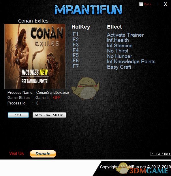 《流放者柯南》v2019.03.06六项修改器[MrAntiFun]