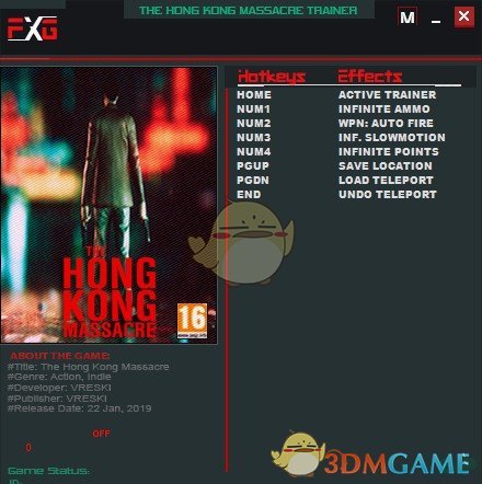 《杀戮香港》v1.02五项修改器[FutureX]