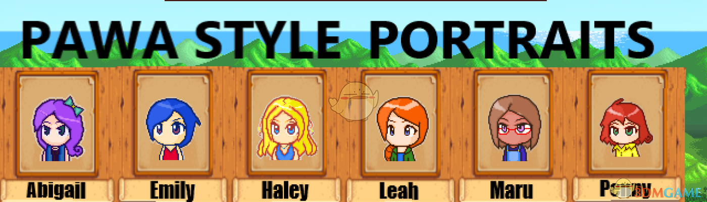 《星露谷物语》简约动画风女性肖像MOD