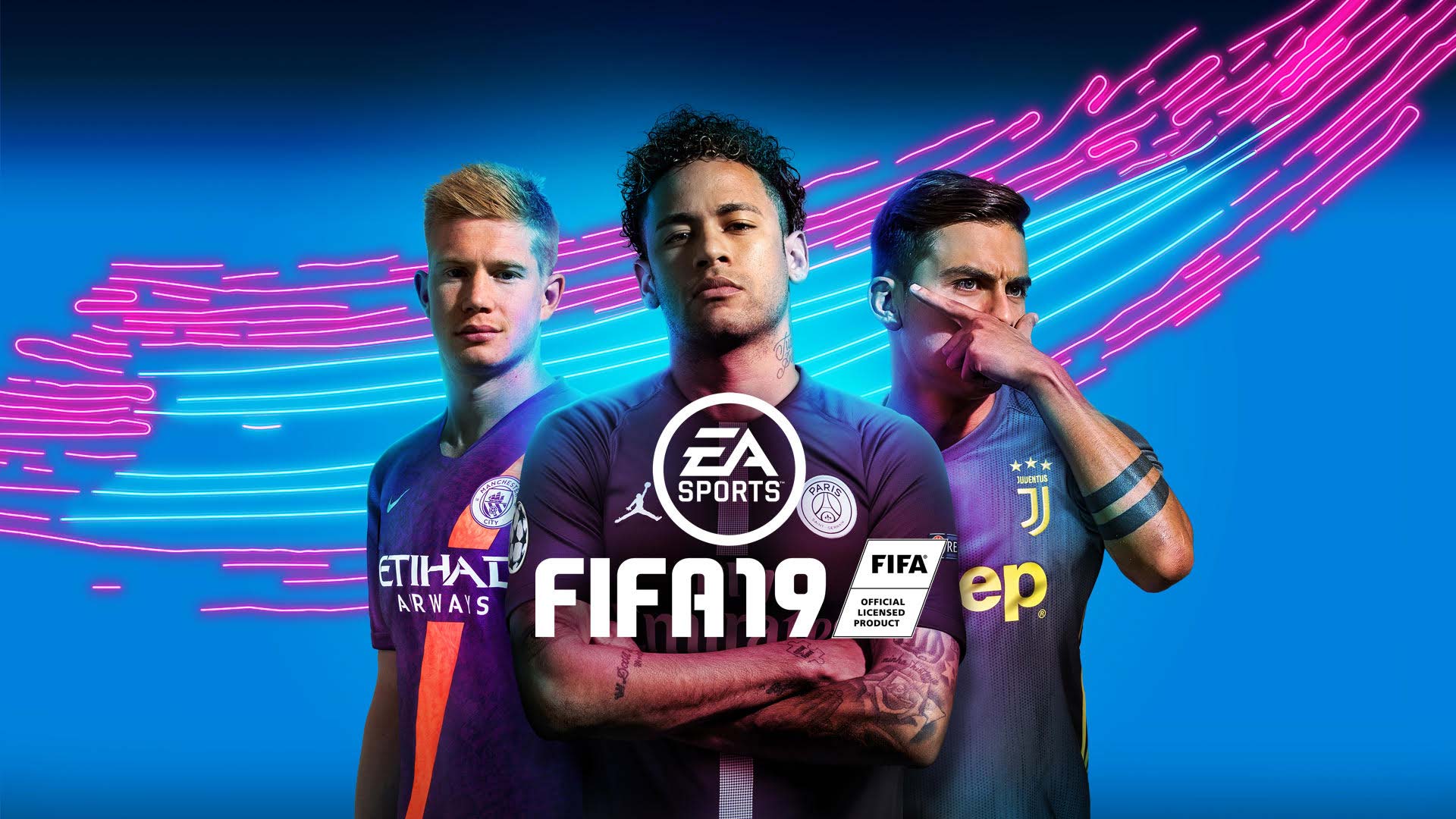 《FIFA 19》欧冠版全新封面公布 三大90后巨星上阵