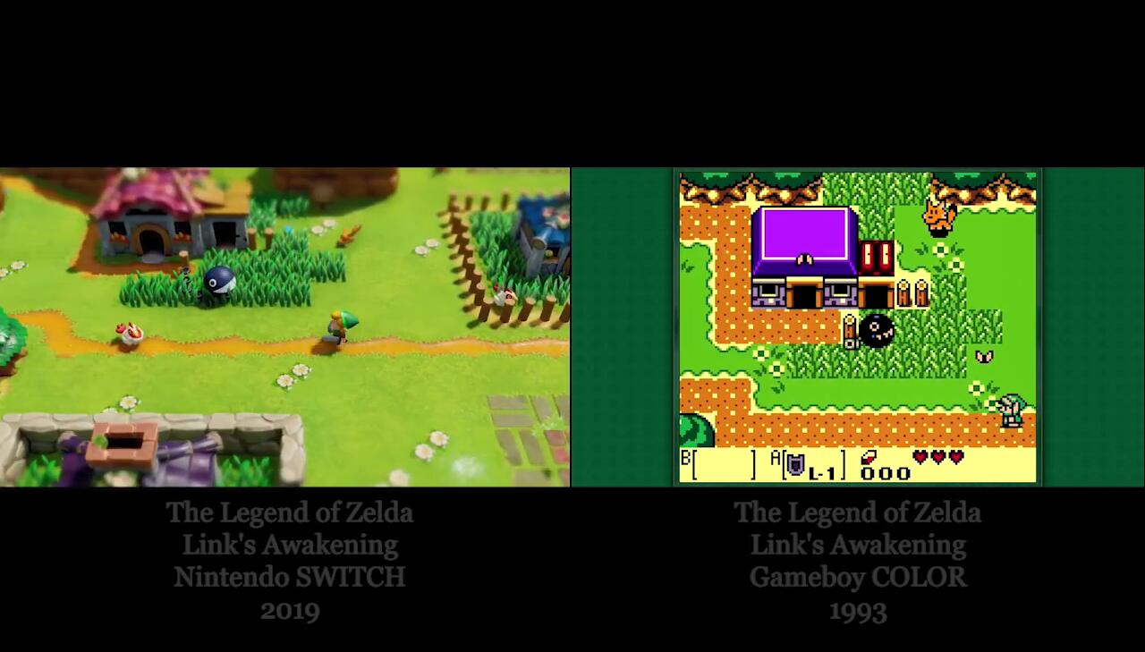 细致入微还原风格 《塞尔达传说：梦见岛》Switch版与GBC原版对比