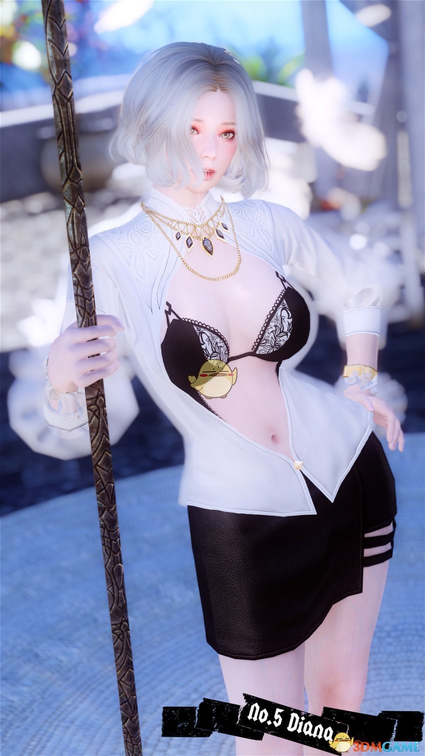 《上古卷轴5：天际重置版》Diana短发美少女随从MOD