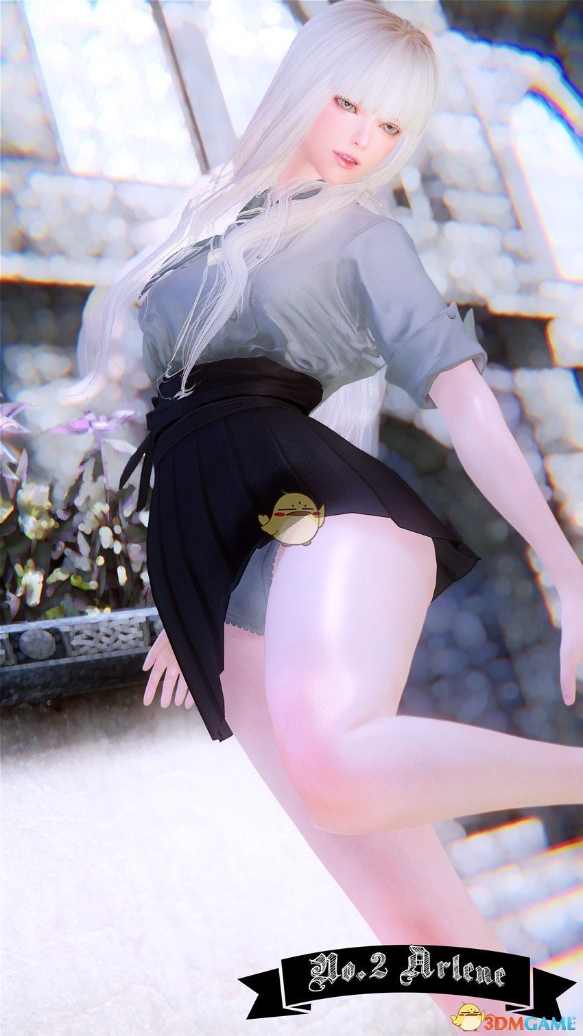 《上古卷轴5：天际重置版》Arlene银色长发美丽女性随从MOD