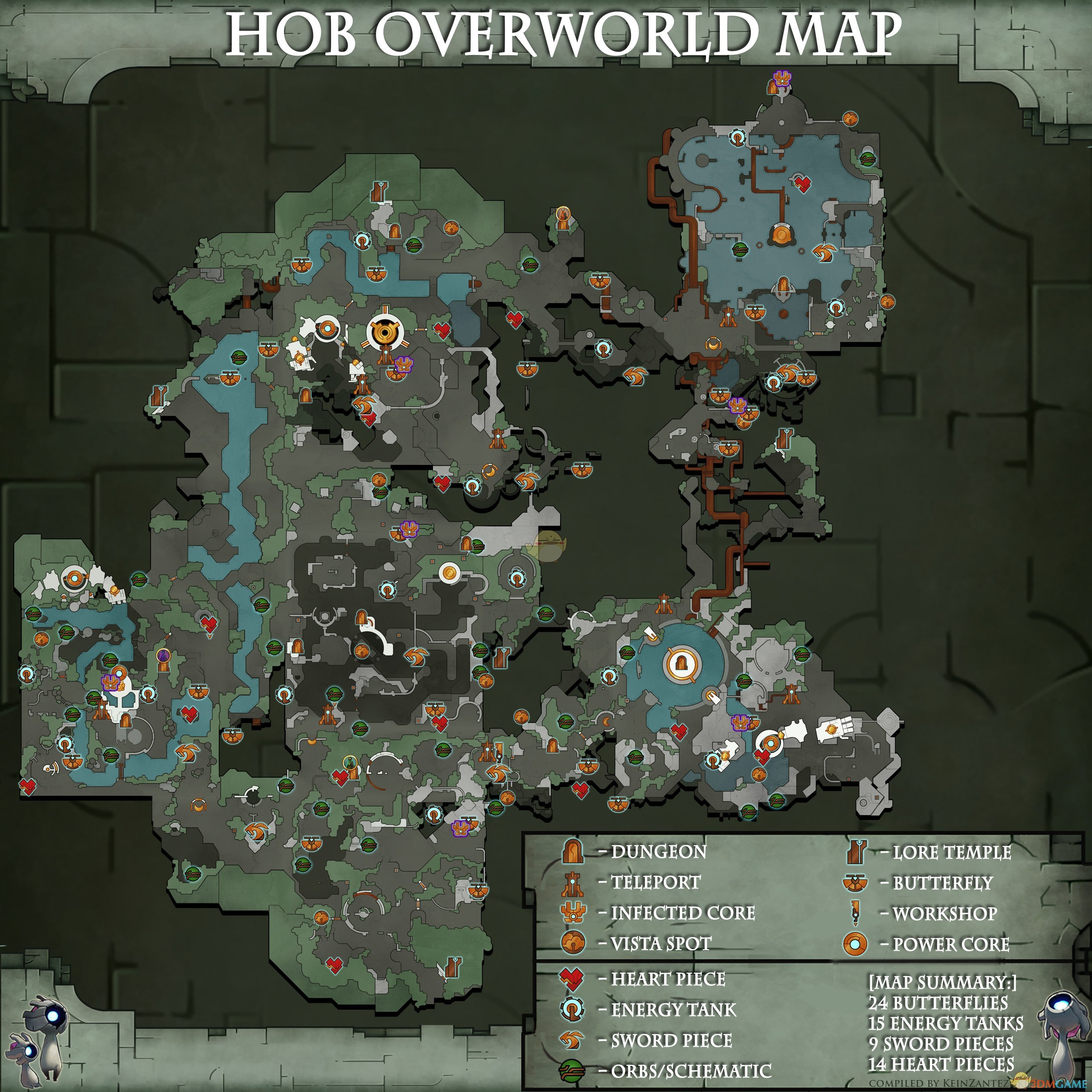 《Hob》全收集地图一览
