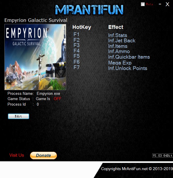 《帝国霸业：银河生存》v9.4.1.2288七项修改器[MrAntiFun]