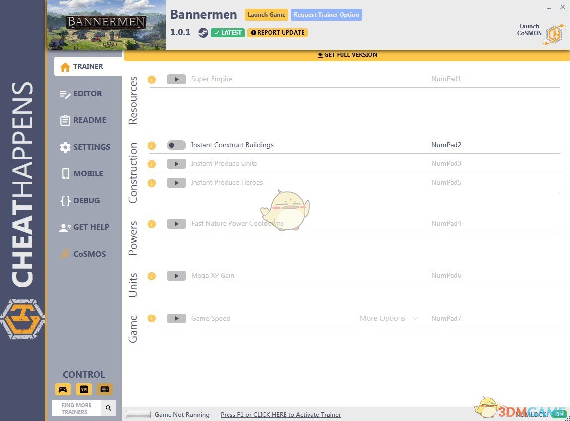 《BANNERMEN》v1.0十四项修改器[Cheat Happens]