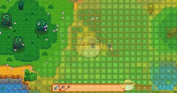 《星露谷物语》稻草人的范围标识功能MOD