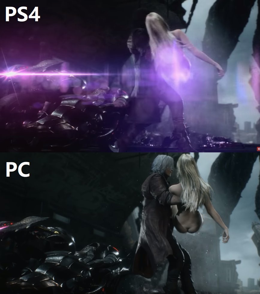 《鬼泣5》PS4版更新后 裸体美女被打上了圣光