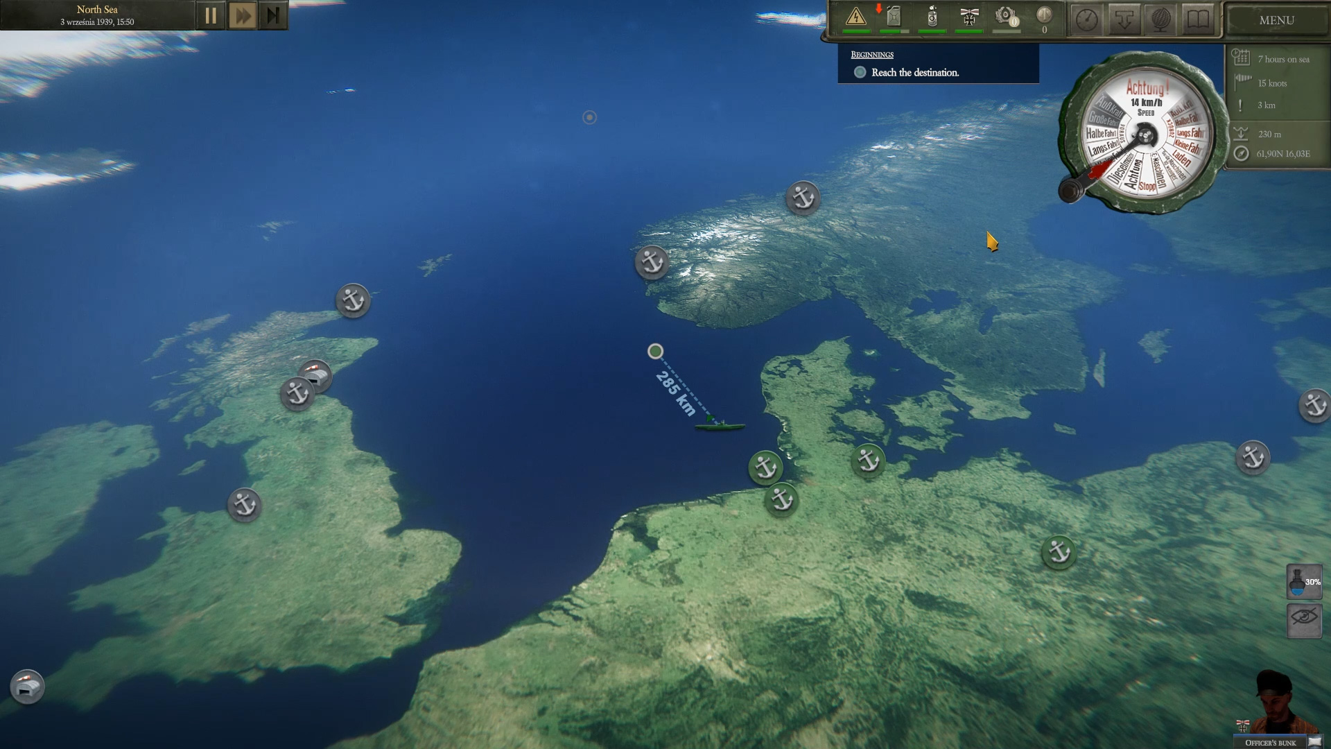 新潜艇模拟游戏《Uboat》公布 支持简体中文