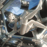 《Wallpaper Engine》太空舱中的白丝少女壁纸