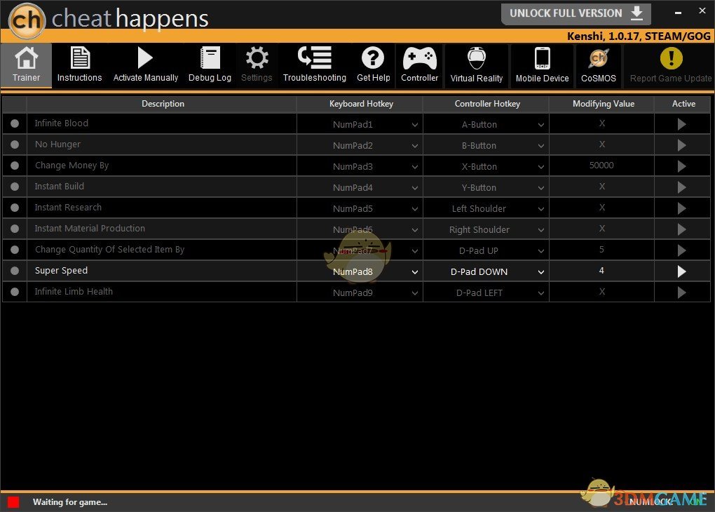 《剑士》v1.0.17十项修改器[Cheat Happens][64bit]