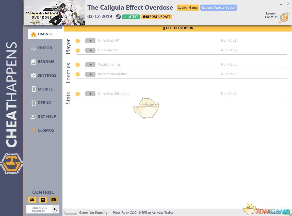 《卡里古拉：过量》v1.0九项修改器[Cheat Happens]