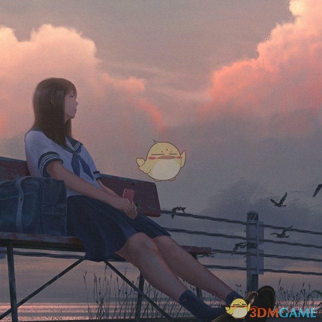 《Wallpaper Engine》夕阳少女动漫壁纸