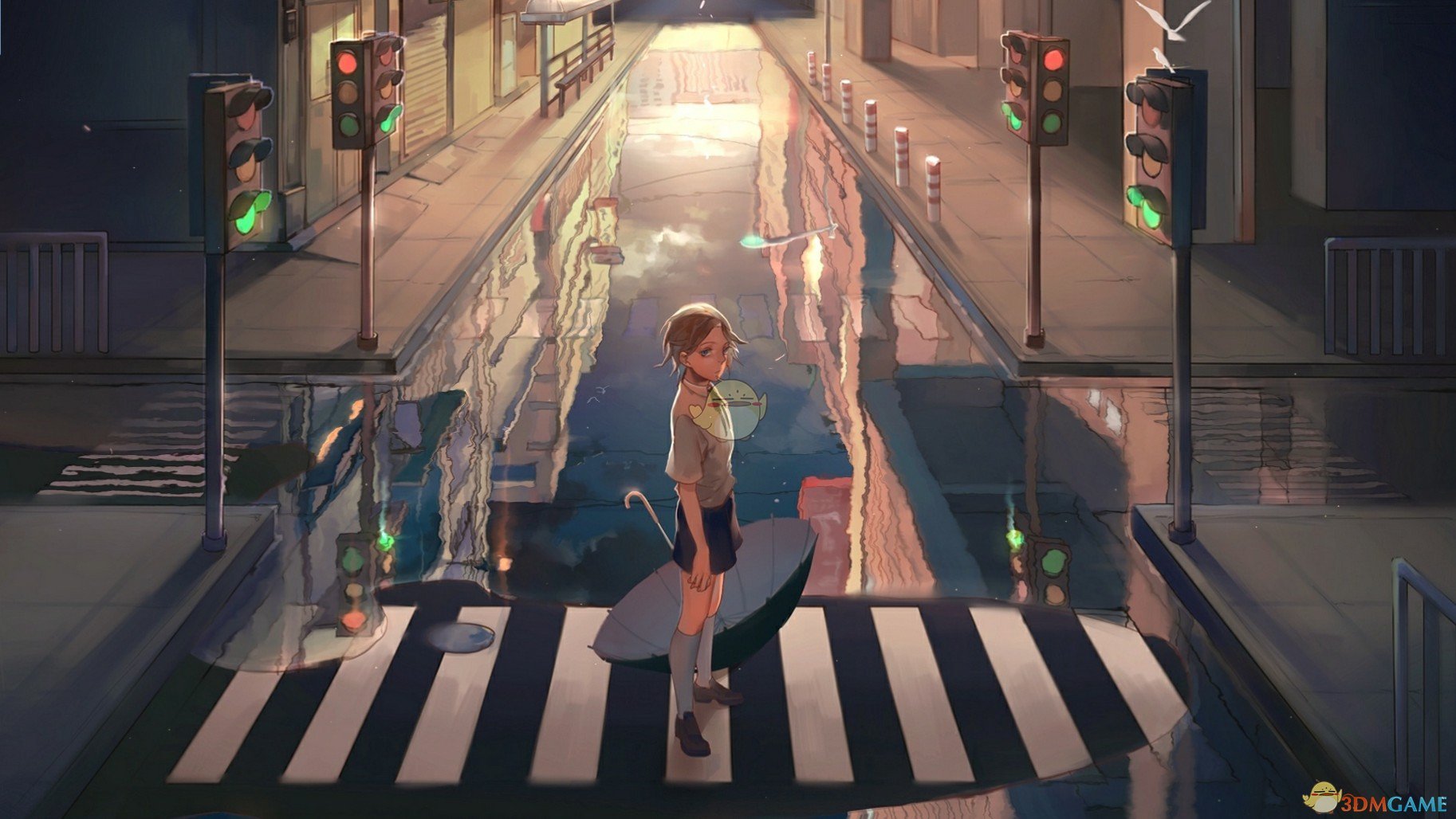 《Wallpaper Engine》雨水街道动态壁纸