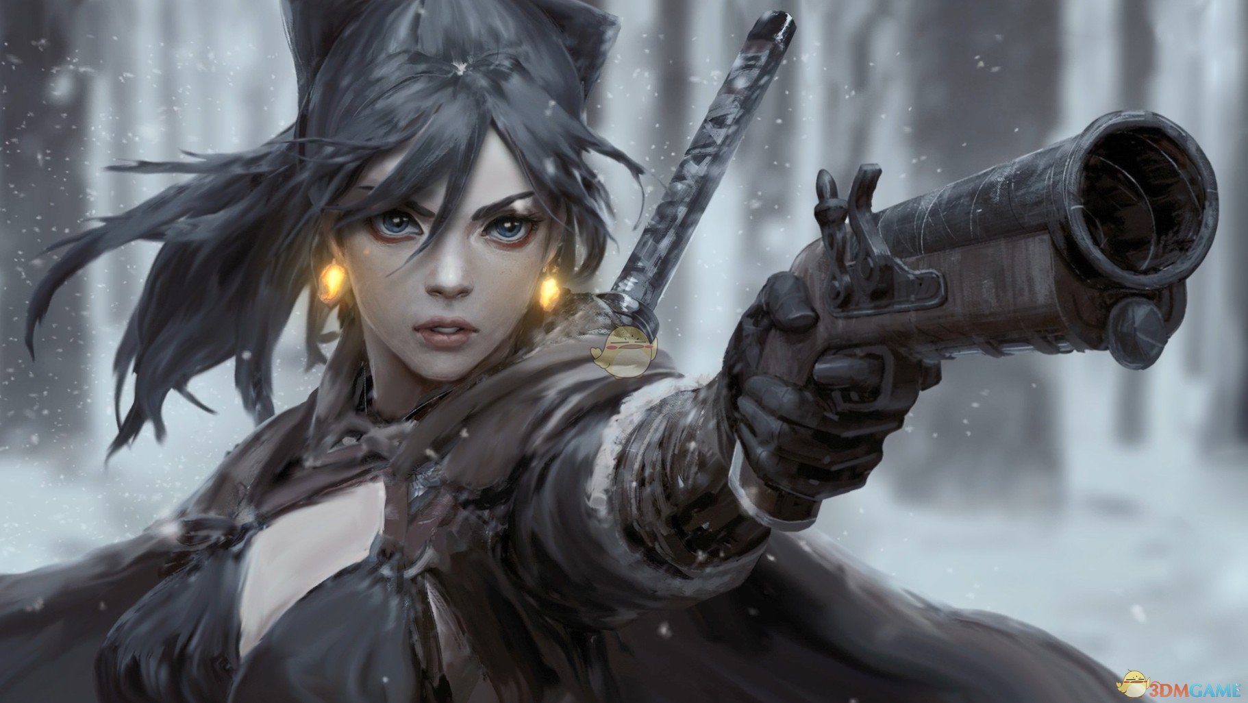 《Wallpaper Engine》雪中女忍动态壁纸