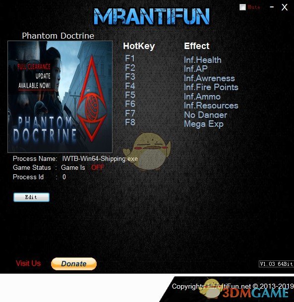 《幽灵教义》v1.1八项修改器[MrAntiFun]