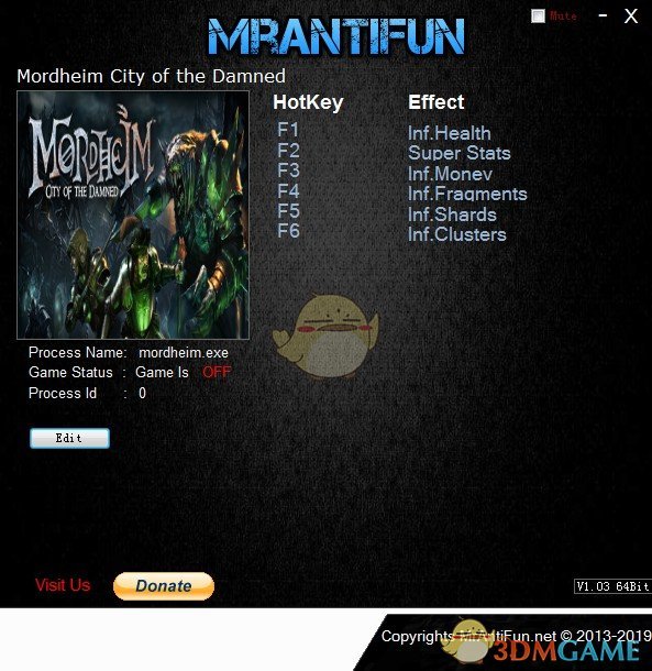 《莫德海姆：诅咒之城》v1.4.4.4六项修改器[MrAntiFun]