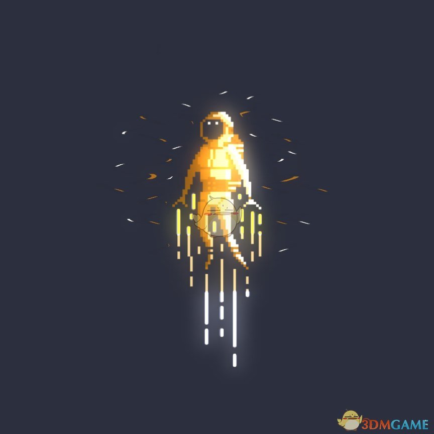 《Wallpaper Engine》像素向上飞行的宇航员壁纸