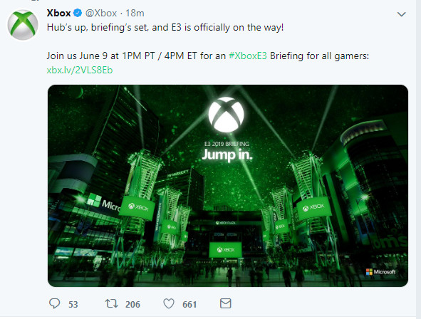 反击PS5？微软公布E3 2019发布会时间