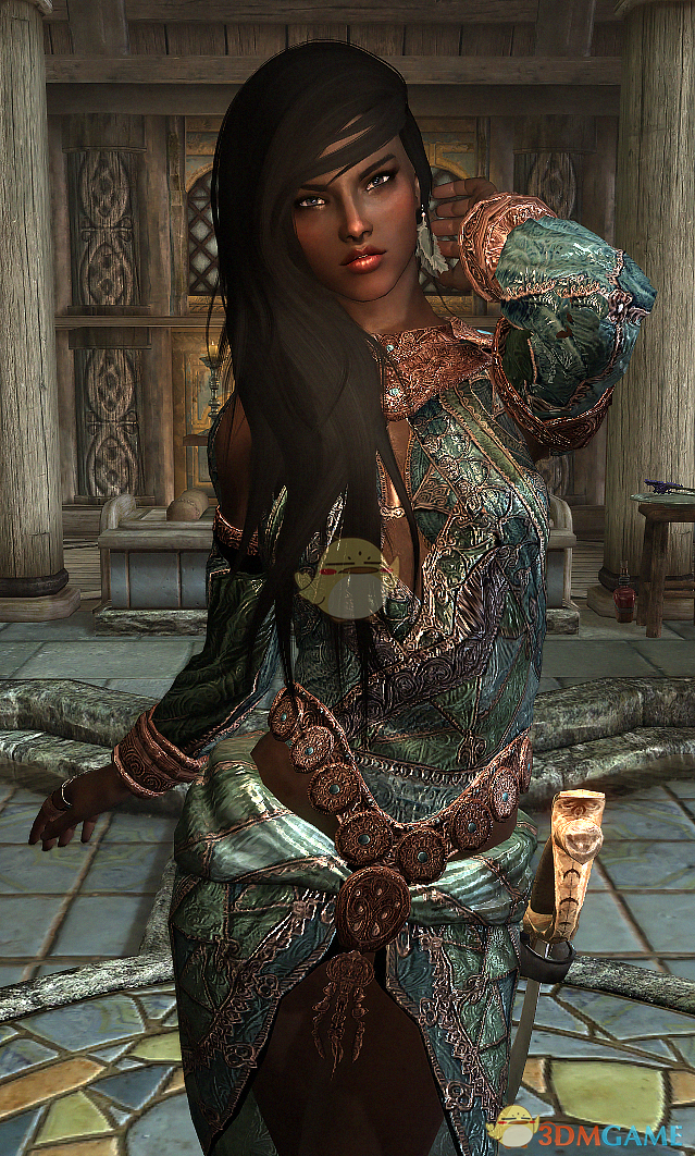 《上古卷轴5：天际》Ahlalia黑人女战士独立随从MOD