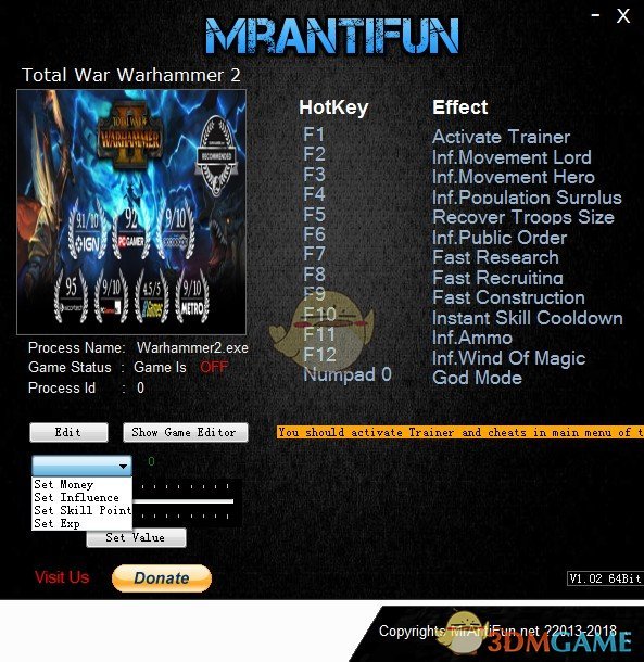 《全面战争：战锤2》v1.6.0Build10563十六项修改器[MrAntiFun]